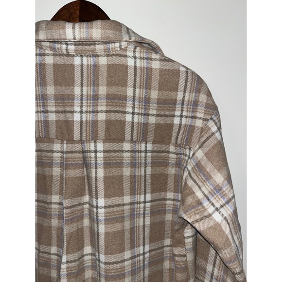 PRINCESS POLLY Mila Oversized Flannel Button Down Jacket Long Sleeve Shacket - Picture 7 of 12